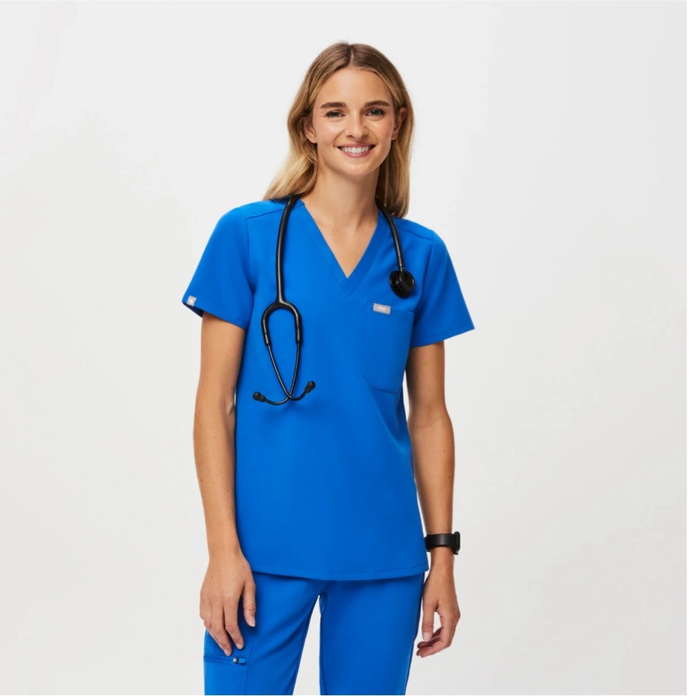 NWT XL Royal Blue Catarina one pocket scrub top
